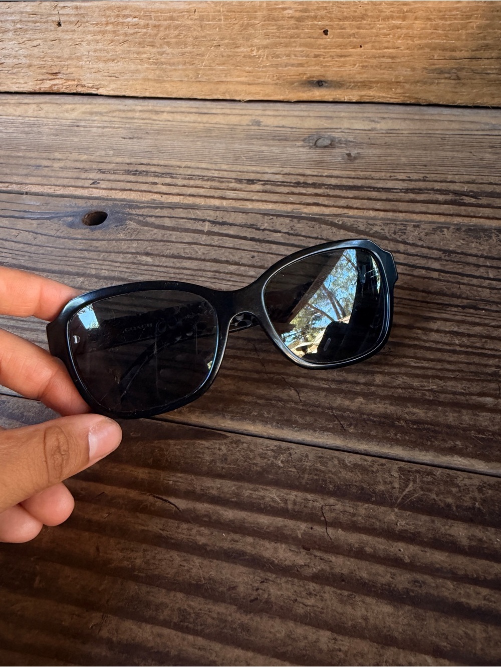 Coach Black Women's Oversized Sunglasses